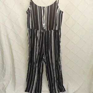 B FLAWLESS JUMPSUIT SUMMER SLEEVELESS PLAY SUIT ROMPER WIDE LEG~WOMENS SIZE L